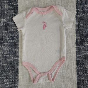 Little Me Ballerina Shoes Onesie (up to 6 months)